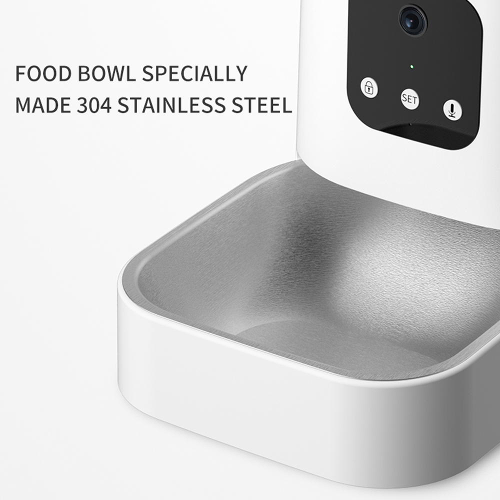 6L Video Camera Feeder Timing Smart Automatic Pet Feeder For Cats Dogs WiFi Intelligent Dry Food Dispenser  Voice Recorde Bowl